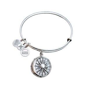 Alex and Ani Cosmic Balance Silver Charm Bangle Bracelet